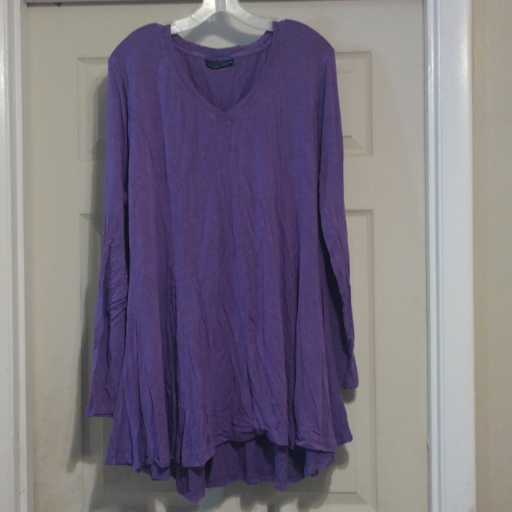 Charlies project purple LS swing tunic size 4x